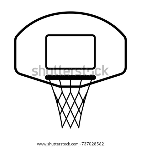 Classic Basketball Hoop Backboard Vector Format Stock Vector 737028562 ...