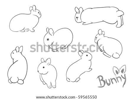 Easter rabbit outline Stock Photos, Images, & Pictures | Shutterstock