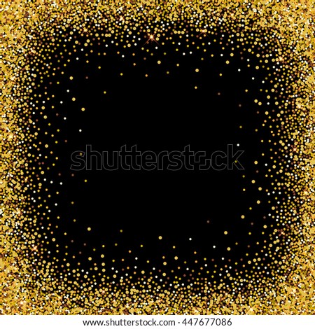 Gold Sparkles On Black Background Gold Stock Vector 358765859 ...