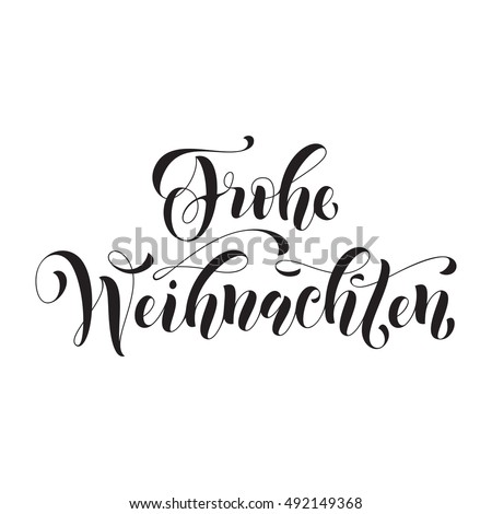 Frohe Weihnachten Modern Lettering Design Merry Stock-Vektorgrafik