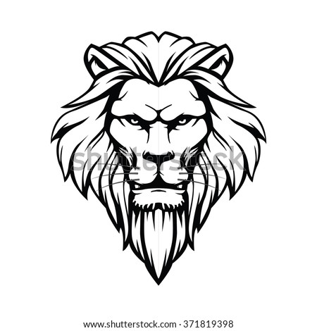 Lion Head Stock Vector 371819398 - Shutterstock