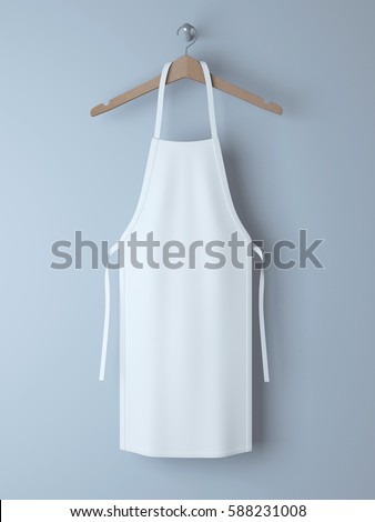 Download White Apron Apron Mockup On Clothes Stock Illustration ...