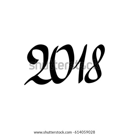 2018 Isolated Calligraphy Design Template Vector Stock Vector 614059028 ...