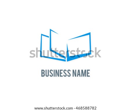 Open Book Logo Stock Vector 468588782 - Shutterstock