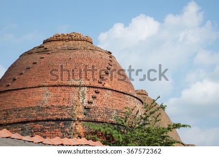 Traditional brick oven (brick kiln) in Sadec, Dong Thap province, Vietnam