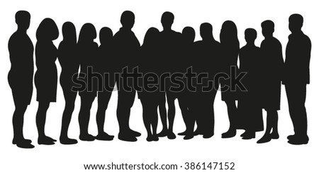 Silhouette Men Suits Stock Vector 1249458 - Shutterstock