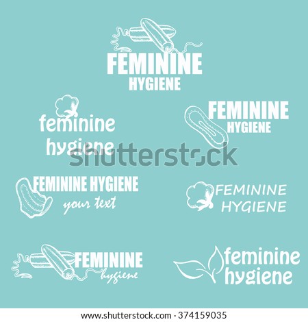 Vector Illustration Feminine Hygiene Vintage Style Stock Vector Vector Illustration Feminine Hygiene Vintage Style Stock Vector