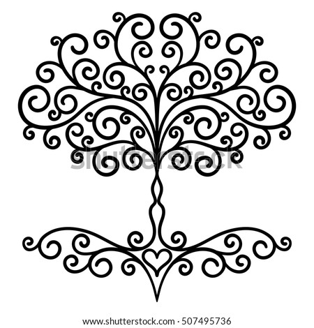 Download Decor Element Vector Illustration Mandala Tree Stock ...