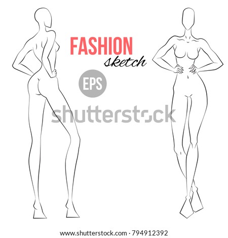Fashion Figure Template Stock Images, Royalty-Free Images & Vectors