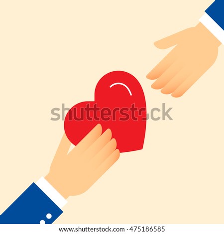 Download Charity Helping Hands Red Heart Share Stock Vector ...