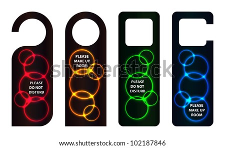 Door Hanger Graphic Design options hangers on door message hotel stock vector 159625439 Door Hanger Graphic Design options hangers on door message hotel stock vector 159625439