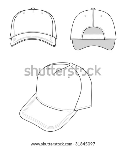 Set 4 Blank Hats That Can Stock Vector 37387729 - Shutterstock