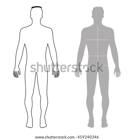 Vector Illustration Human Figures Silhouettes Man Stock Vector ...