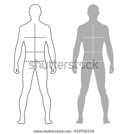 Full Length Front Back View Standing Stock Illustration 129355736 ...