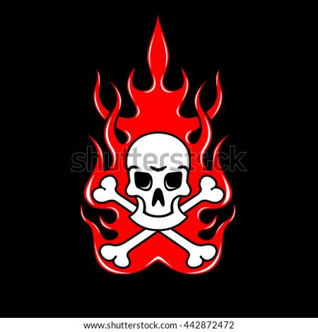 Skull Flames Vector Illustration Vol 8 Stock Vector 531794071