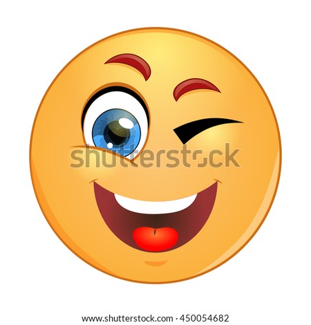 Emoticon Stuck Out Tongue Winking Eye Stock Vector 309895229 - Shutterstock