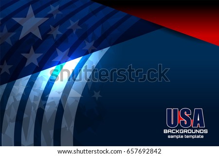 USA American flag background for Independence Day, Memorial Day and other events, Vector illustration
