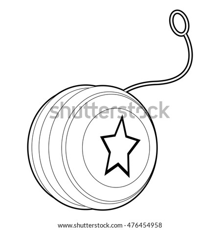 Coloring Book Outlined Yo Yo Stock Vector 476454958 - Shutterstock