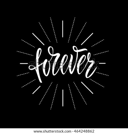 Vector Illustration Lettering Calligraphy Word Forever Stock Vector ...