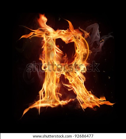 Fire Alphabet Letter R Stock Photo 84007207 - Shutterstock