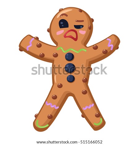 Holiday Food Gingerbread Man Cookies Different Stock Vector 522544273 ...