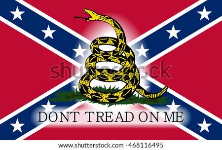 Vector Gadsden Flag Depicting Rattlesnake Coiled Stock ...