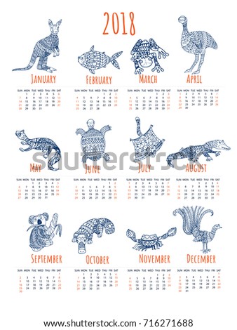 november 2018 calendars cute