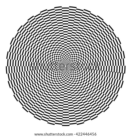 Circular Chessboard Optical Illusion Psychedelic Design Stock Vector ...