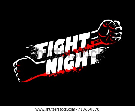 Download Fight Night Mma Wrestling Fist Boxing Stock Illustration ...