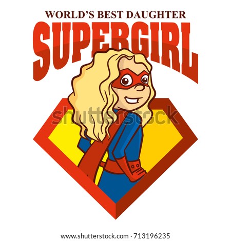 hero vector sticker Best Vector Super Stock Daughter Logo Superhero Girl