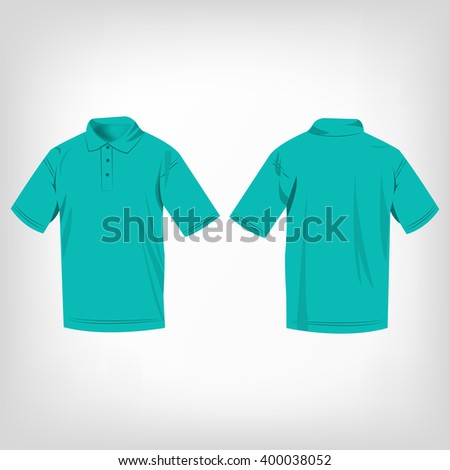 Blue Unisex Uniform Template Set Polo Stock Vector 99108083 - Shutterstock