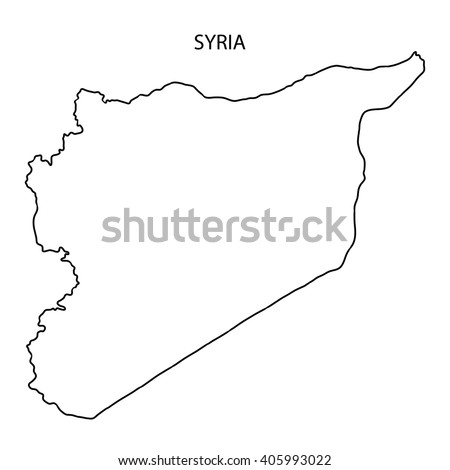 Syria Map Outline Stock Illustration 405993022 - Shutterstock