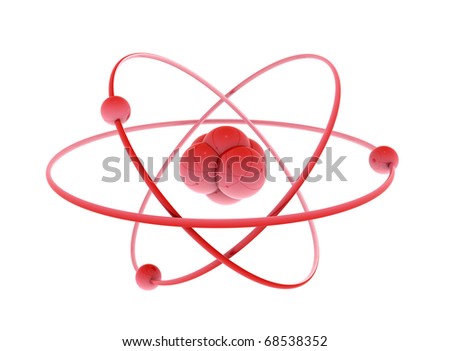 Abstract Red Atom Done 3d Isolated Stock Illustration 77686762 ...