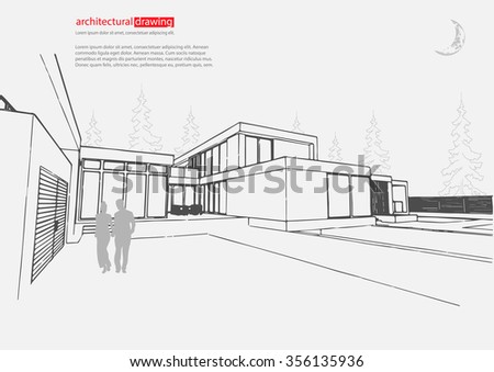 Architecture Drawing Template vector architectural template background architectural drawing Architecture Drawing Template vector architectural template background architectural drawing