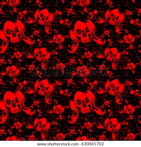 Oral Penis Sucking Girl Skull Background