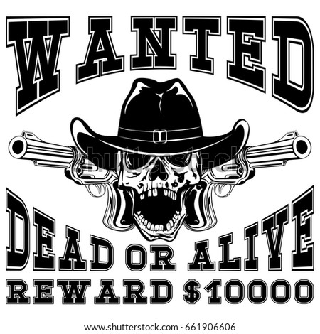 Vintage Western Wanted Poster Editable Eps10 Stock Vector 201610787 ...