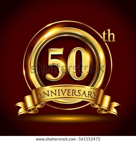 50 years anniversary golden 50th years golden anniversary logo celebration stock 50 years anniversary golden 50th years golden anniversary logo celebration stock