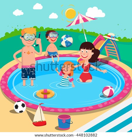 Happy Family On Picnic Parents Children Stock Vector 429877207 ...