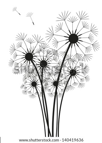 Dandelion Silhouette Stock Images, Royalty-Free Images & Vectors ...