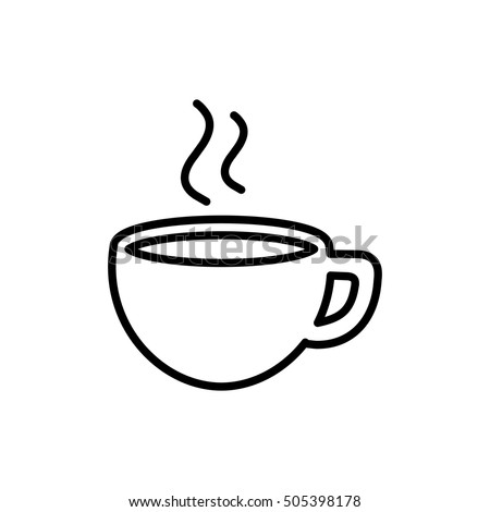 Download Cup Coffee Tea Steam Thin Line Stock Vector 505398178 ...