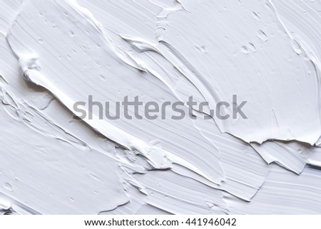 White oil paint as background