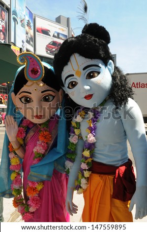 toronto july 13 mascots lord krishna stock photo royalty toronto july 13 mascots lord krishna stock photo royalty
