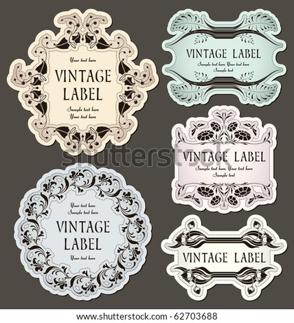 set vintage labels stock vector 62703688 shutterstock