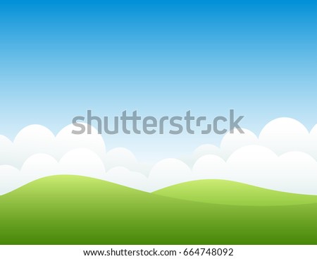 Summer Golf Courses Landscape Green Hills Stock Vector 402229753 ...