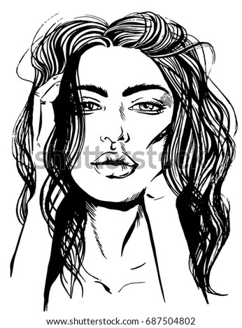 Black and white drawings sexy women 6