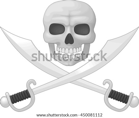 Skull Crossed Swords Stock Vector 378965230 - Shutterstock