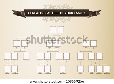 Genealogical tree of your family. Vector illustration