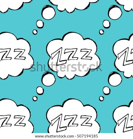 Hand Drawn Cartoon Sleeping Zzz Speech Stock Vector 507194185 - Shutterstock