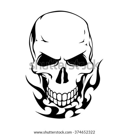 Skull Tattoo Stock Vector 88955437 - Shutterstock