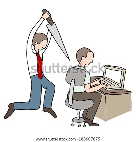 Image Back Stabbing Coworker Stock Illustration 188607875 - Shutterstock